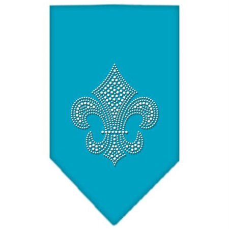 UNCONDITIONAL LOVE Fleur De Lis Rhinestone Bandana Turquoise Small UN849141